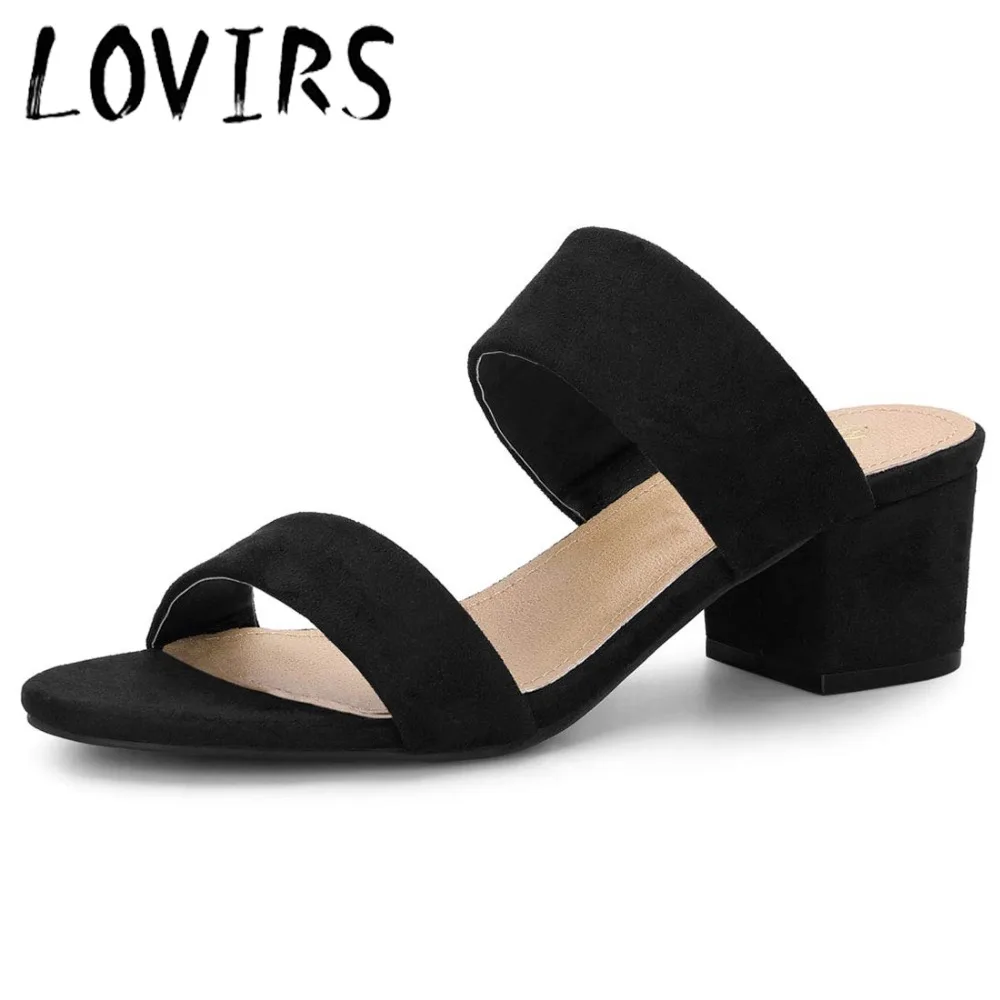LOVIRS Women Concise Fashion Two Straps Open Round Toe Slingback Sandals Medium Block Heel Slip On Slippers for Party Dress
LOVIRS Women Concise Fashion Two Straps Open Round Toe Slingback Sandals Medium Block Heel Slip On Slippers for Party Dress