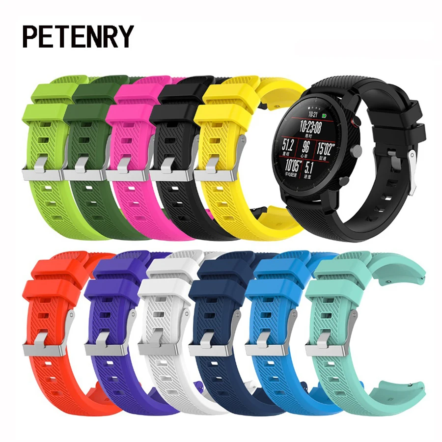 For Amazfit Stratos 2 2s Strap Silicone Bracelet Belt for Xiaomi Huami Amazfit Pace Replace Band for Samsung Galaxy Watch 46mm
For Amazfit Stratos 2 2s Strap Silicone Bracelet Belt for Xiaomi Huami Amazfit Pace Replace Band for Samsung Galaxy Watch 46mm