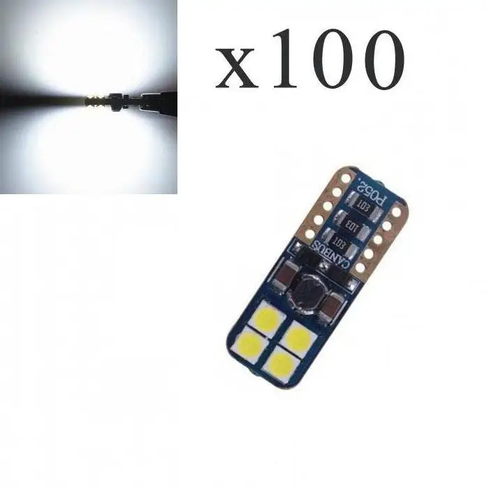 100Pcs T10 Car Led 3030 CANBUS 8SMD 470 103 P052 W5W Super bright LED No Error Turn Side Car White Light Auto Accessories 12-24V
100Pcs T10 Car Led 3030 CANBUS 8SMD 470 103 P052 W5W Super bright LED No Error Turn Side Car White Light Auto Accessories 12-24V