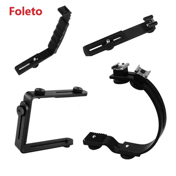 Foleto Camera Flash Speedlite Bracket Stand Holder L C Shape Hot Shoe Mount Dual for canon nikon dslr yongnuo Led flash light dv
Foleto Camera Flash Speedlite Bracket Stand Holder L C Shape Hot Shoe Mount Dual for canon nikon dslr yongnuo Led flash light dv
