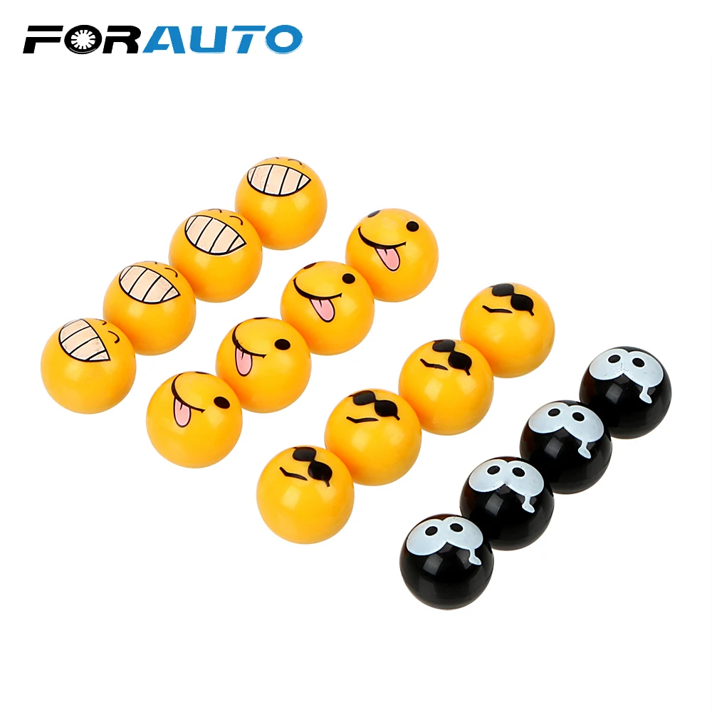FORAUTO 4 Pieces/Set Car Wheel Dust Covers Tire Valve Caps Cute Face Ball Car-styling Universal Air Cap Tyre Accessories
FORAUTO 4 Pieces/Set Car Wheel Dust Covers Tire Valve Caps Cute Face Ball Car-styling Universal Air Cap Tyre Accessories