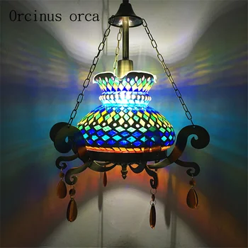Mediterranean hand painted chandeliers living room bedroom coffee bar Southeast Asian exotic retro romantic crystal Chandelier
Mediterranean hand painted chandeliers living room bedroom coffee bar Southeast Asian exotic retro romantic crystal Chandelier