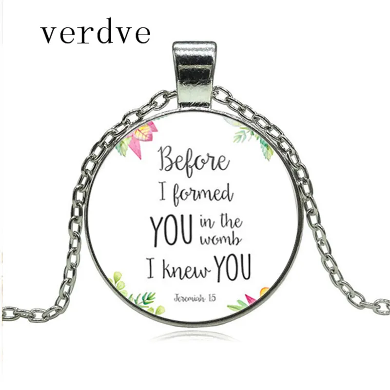 2018 Before I formed you in the womb I knew you Nursery Bible Verse Necklace Jeremiah 1:5 Glass Tile Pendant Fashion Jewelry
2018 Before I formed you in the womb I knew you Nursery Bible Verse Necklace Jeremiah 1:5 Glass Tile Pendant Fashion Jewelry