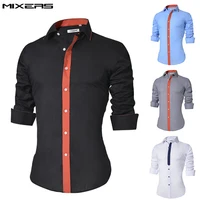 2018 Brand Design Casual Shirt Men Long Sleeve Slim Fit Cotton Dress Shirts Men Black Office Formal Men Shirt Plus Size 5XL image
