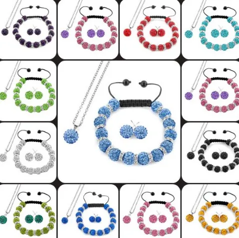 can choose mix multicolor white 10mm Fashion Set Pendant necklace Bracelet Earring Jewelry With Disco Balls crystal
can choose mix multicolor white 10mm Fashion Set Pendant necklace Bracelet Earring Jewelry With Disco Balls crystal