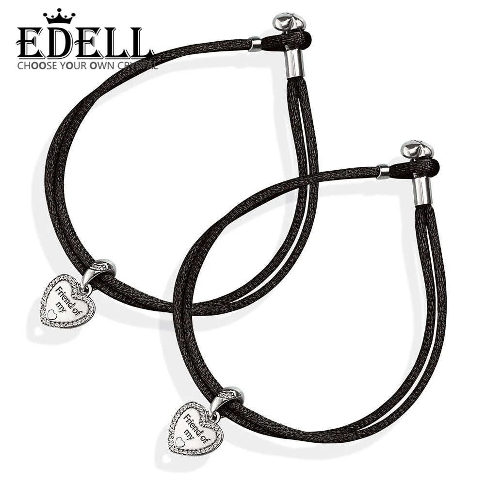 EDELL 100% 925 Sterling Silver Minimalist Original FRIEND OF MY HEART HANGING CHARM Fabric Cord Black Bracelet Set CS1717
EDELL 100% 925 Sterling Silver Minimalist Original FRIEND OF MY HEART HANGING CHARM Fabric Cord Black Bracelet Set CS1717