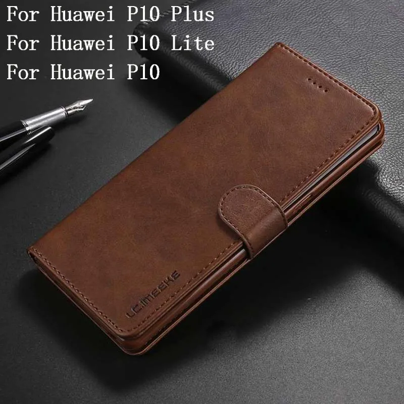 Флип кошелек корпус для Huawei P10 Plus Lite чехол из искусственной кожи бизнес телефон