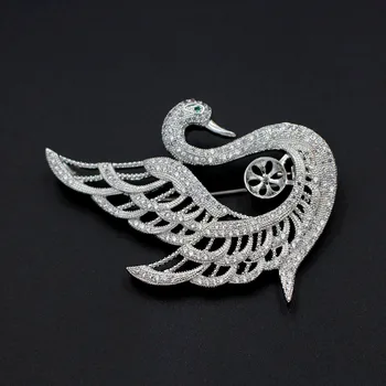 Elegant Swan Brooch Micro Paved Cubic Zirconia Evening Dress Jewelry Pins Women Scarves Buckle Lapel Pins DIY Pearl Pins Making
Elegant Swan Brooch Micro Paved Cubic Zirconia Evening Dress Jewelry Pins Women Scarves Buckle Lapel Pins DIY Pearl Pins Making