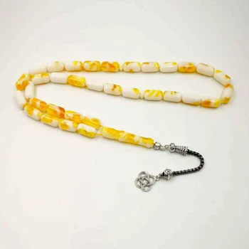 Yellow and white Rosary Muslim tasbih Eid Ramadan islam bracelet Gift for eid Tesbih 33 Beads islamic Misbaha Man's bracelet
Yellow and white Rosary Muslim tasbih Eid Ramadan islam bracelet Gift for eid Tesbih 33 Beads islamic Misbaha Man's bracelet