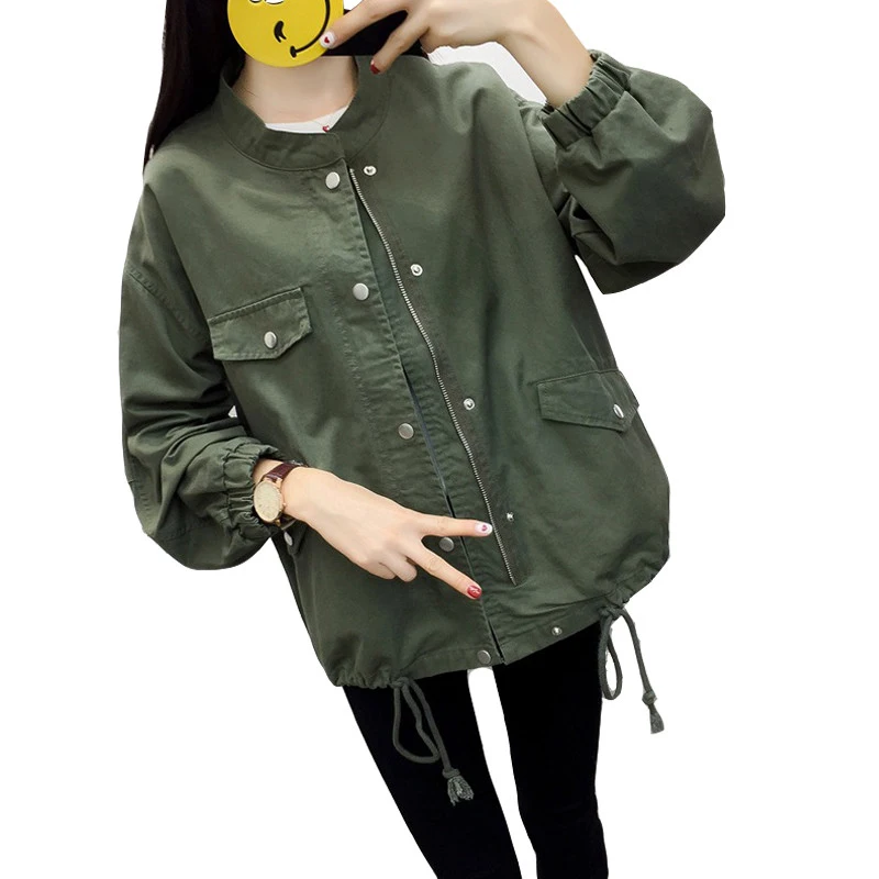Jacket For Women Short Jacket 2019 New Spring Autumn Long-Sleeved Oversize Zipper Casual Loose Wild Outwear Female Windbreaker
Jacket For Women Short Jacket 2019 New Spring Autumn Long-Sleeved Oversize Zipper Casual Loose Wild Outwear Female Windbreaker