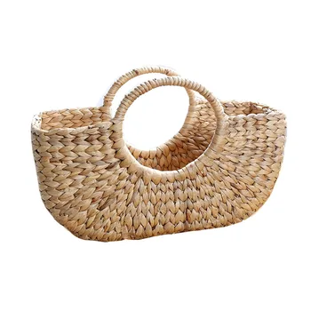 Straw Hand-Woven Fashion Simple Handbag Bag chalfdesign bao Beach Bag Tourism Resort Hand
Straw Hand-Woven Fashion Simple Handbag Bag chalfdesign bao Beach Bag Tourism Resort Hand