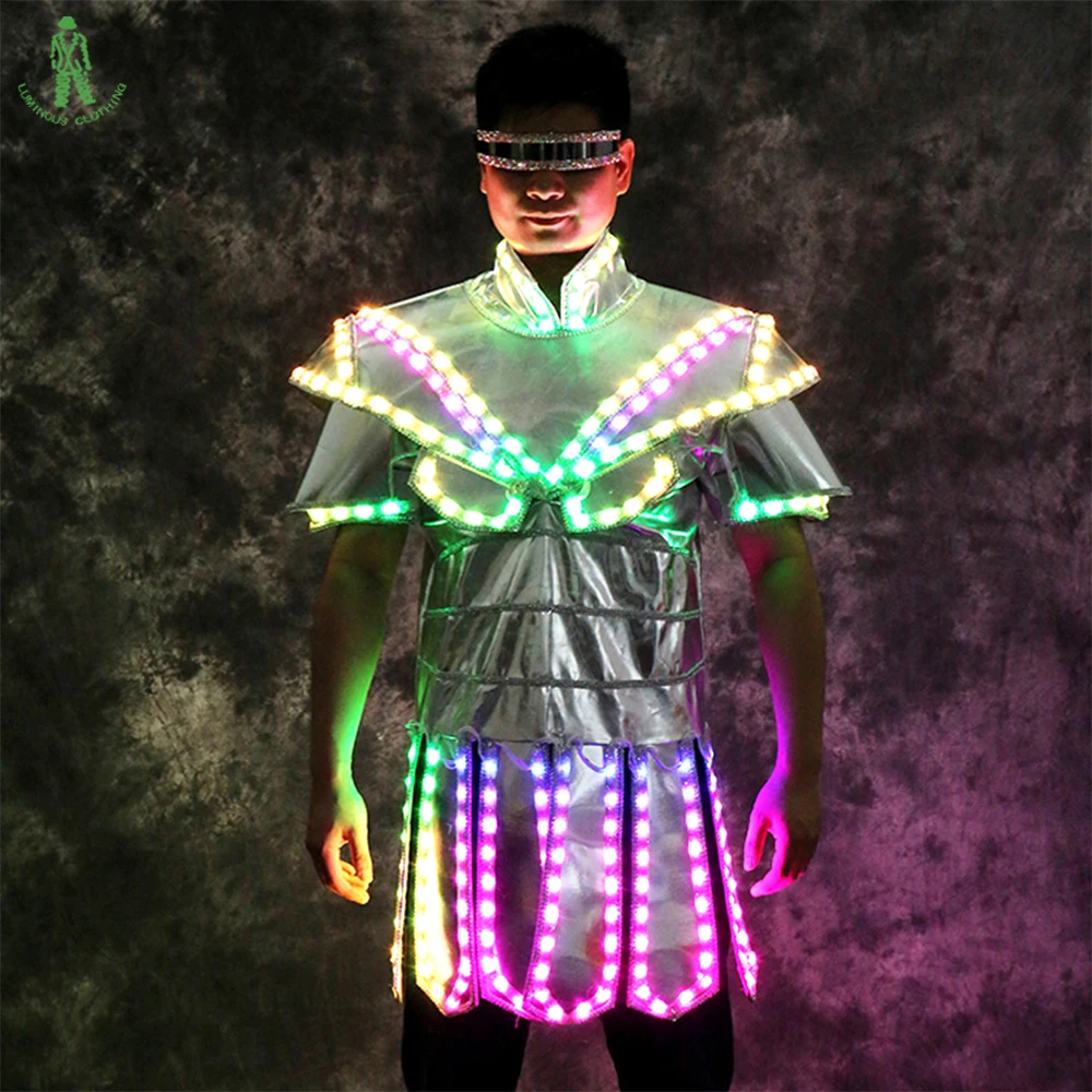 Free Shipping Colorful Luminous Costume LED White Light Clothes With Glasses For Night Club Stage Party Show Clothing LED Suit
Free Shipping Colorful Luminous Costume LED White Light Clothes With Glasses For Night Club Stage Party Show Clothing LED Suit