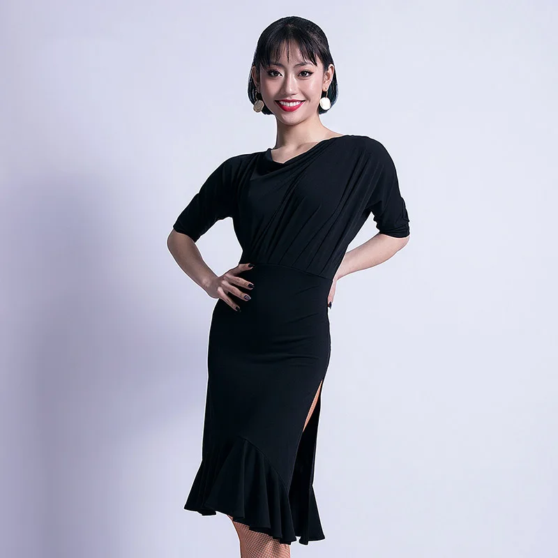 Women Latin Dance Costumes Female Adult Short-Sleeve Practice Clothes Ladies Rumba/Salsa/Samba/Tango Performance Clothes DQL648
Women Latin Dance Costumes Female Adult Short-Sleeve Practice Clothes Ladies Rumba/Salsa/Samba/Tango Performance Clothes DQL648