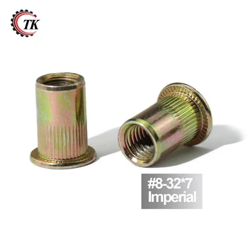 20PCS imperial #8-32*7 Rivet Nut Carbon Steel Flat Head Threaded Insert Nut Set Nuts Insert Reveting Multi Size Collocation
20PCS imperial #8-32*7 Rivet Nut Carbon Steel Flat Head Threaded Insert Nut Set Nuts Insert Reveting Multi Size Collocation