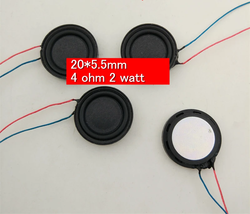 2PCS 20MM 4 ohm 2 watt 4R2W circle speaker,full range mini speaker 20*5.5MM with Connector line
2PCS 20MM 4 ohm 2 watt 4R2W circle speaker,full range mini speaker 20*5.5MM with Connector line