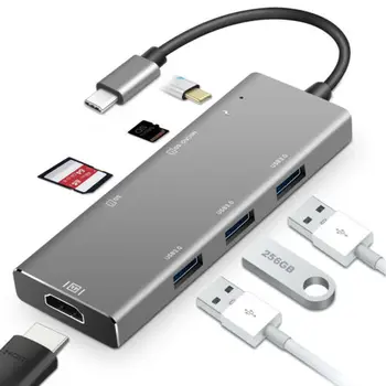 7in1 USB-C Hub Dual Adapter Multiport Card Reader 4K HDMI Type-C For MacBook Pro
7in1 USB-C Hub Dual Adapter Multiport Card Reader 4K HDMI Type-C For MacBook Pro