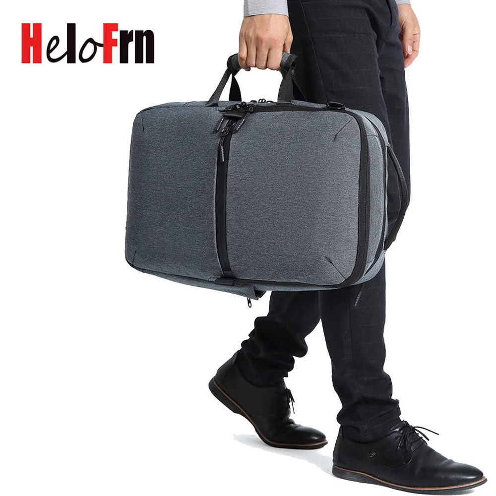 Фото HeloFrn мужской рюкзак в деловом стиле для ноутбука 15 6 дорожный холщовый мужская