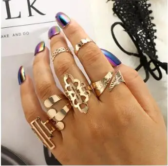 Jewelry High Quality 6Pcs/Set Gold Finger Ring For Woman New Leaf Heart Female Rings Hot
Jewelry High Quality 6Pcs/Set Gold Finger Ring For Woman New Leaf Heart Female Rings Hot