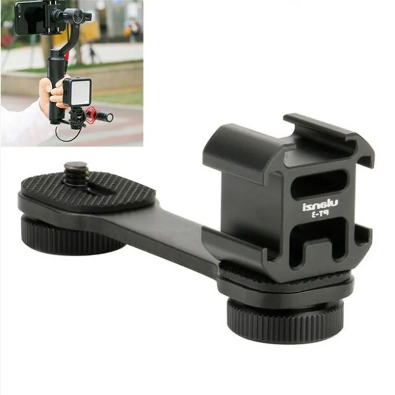 Ulanzi Triple Hot Shoe Mounts Bracket Stand Microphone Plate Adapter PT-3 for Zhiyun Smooth 4 Feiyu Vimble 2 DIJ OSMO Mobile 2
Ulanzi Triple Hot Shoe Mounts Bracket Stand Microphone Plate Adapter PT-3 for Zhiyun Smooth 4 Feiyu Vimble 2 DIJ OSMO Mobile 2