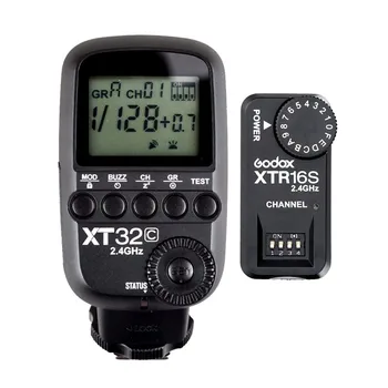Godox XT32C 2.4G Wireless 1/8000s High-speed sync Flash Trigger + XTR-16S for Canon / GODOX Ving V850/V860/V850II/V860II Flahses
Godox XT32C 2.4G Wireless 1/8000s High-speed sync Flash Trigger + XTR-16S for Canon / GODOX Ving V850/V860/V850II/V860II Flahses