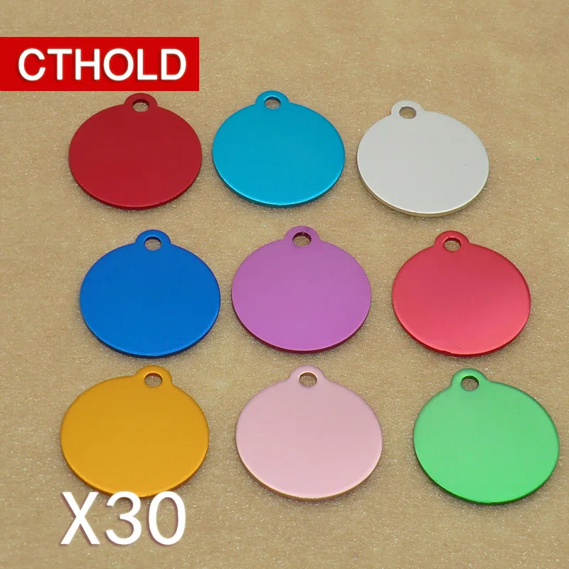 CTHOLD 30pcs Round with hole cat dog id tag Aluminum Blank Colorful plate diy engraving name tell address new Cat Collar Pendant
CTHOLD 30pcs Round with hole cat dog id tag Aluminum Blank Colorful plate diy engraving name tell address new Cat Collar Pendant