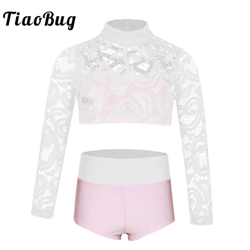 TiaoBug Kids Teens Two-piece Dance Costume Set Girls Long Sleeve Crop Top with Briefs Dance Wear Stage Gymnastics Ballet Leotard
TiaoBug Kids Teens Two-piece Dance Costume Set Girls Long Sleeve Crop Top with Briefs Dance Wear Stage Gymnastics Ballet Leotard