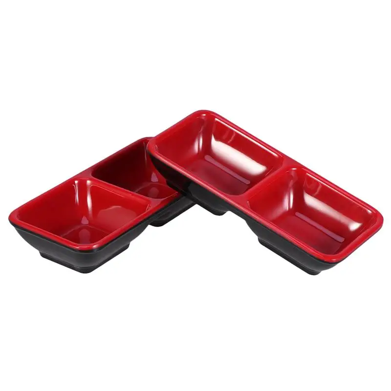 2PCS Melamine Sauce Dipping Bowls Sauce Dishes Dip Dish Condiment Plate Sub-Grid Flavored Vinegar Bowl Seasoning Dipping Plates
2PCS Melamine Sauce Dipping Bowls Sauce Dishes Dip Dish Condiment Plate Sub-Grid Flavored Vinegar Bowl Seasoning Dipping Plates