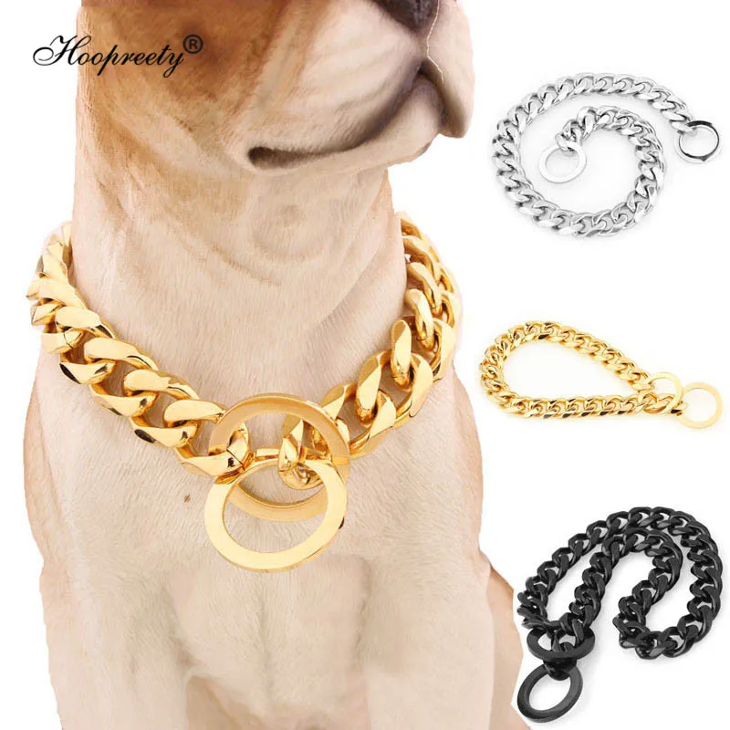 15mm Width Metal Pet Dog Chain Choke Collar for Dogs Pitbull Strong Silver Gold Stainless Steel Slip Necklace for French Bulldog
15mm Width Metal Pet Dog Chain Choke Collar for Dogs Pitbull Strong Silver Gold Stainless Steel Slip Necklace for French Bulldog