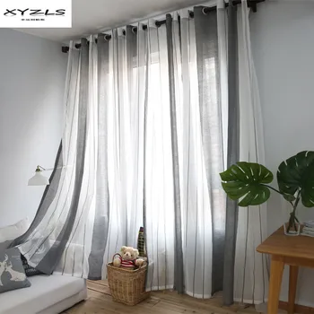 XYZLS North Europe Style Simple Striped Curtains White Grey Sheer Curtain for Living Room Translucidus Tulle for Bedroom Drape
XYZLS North Europe Style Simple Striped Curtains White Grey Sheer Curtain for Living Room Translucidus Tulle for Bedroom Drape