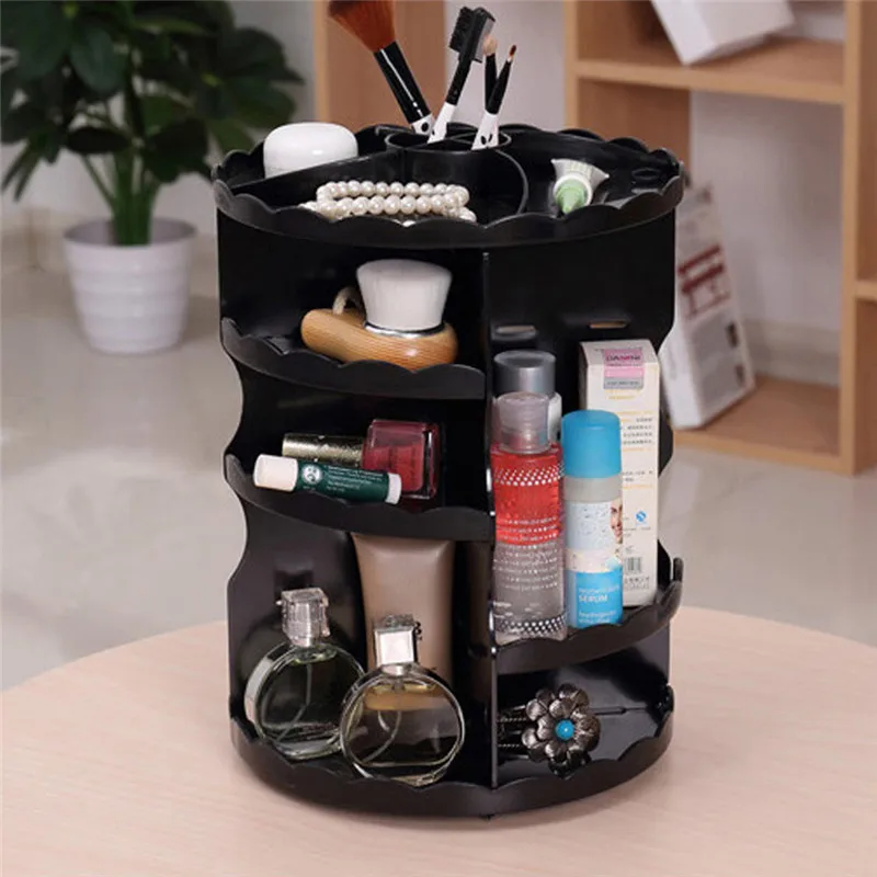 black 360 Degree Rotating Cosmetic Display Spinning Rack Storage Box for Cosmetics jewelry toiletries desktop sundries#g35
black 360 Degree Rotating Cosmetic Display Spinning Rack Storage Box for Cosmetics jewelry toiletries desktop sundries#g35