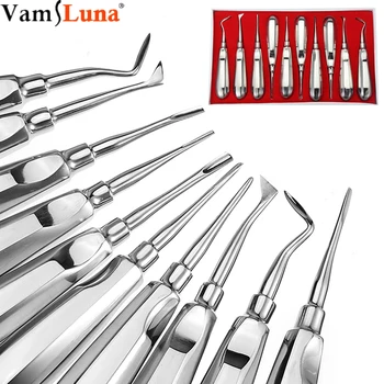 10Pcs/set Stainless Steel Dental Lift Elevator Teeth Clareador Oral Tooth Loosening Root Extraction Kit Dentist Instrument Tool
10Pcs/set Stainless Steel Dental Lift Elevator Teeth Clareador Oral Tooth Loosening Root Extraction Kit Dentist Instrument Tool