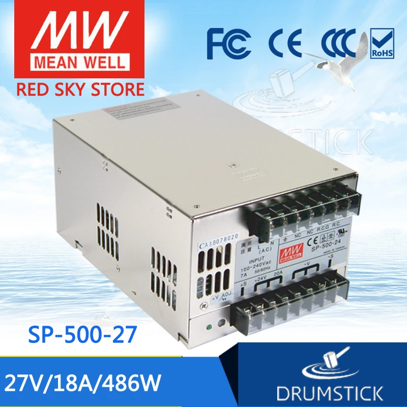 Steady MEAN WELL SP-500-27 27V 18A meanwell SP-500 500.4W Single Output with PFC Function Power Supply
Steady MEAN WELL SP-500-27 27V 18A meanwell SP-500 500.4W Single Output with PFC Function Power Supply