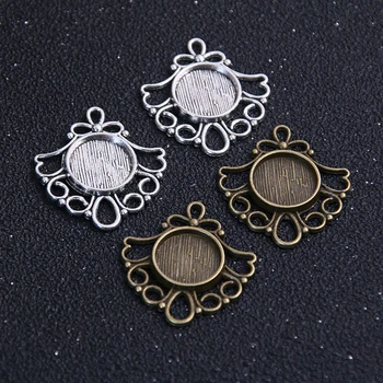 Two Color 8pcs Metal Flowers 26*29mm(Fit 12mm dia) Round Cabochon Pendant Setting Jewelry Blank Findings 7B1174
Two Color 8pcs Metal Flowers 26*29mm(Fit 12mm dia) Round Cabochon Pendant Setting Jewelry Blank Findings 7B1174
