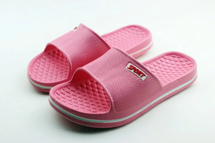 Summer Pure Color Lovers Household Disposable Bath Slippers Spa Hotel Slippers Bathroom Anti-skid Mens And Womens Soft Slide Slippers (41)