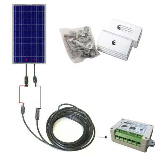 USA Stock 100Watt Complete Kit: 100W Solar Panel+10M Solar Cable+15A PWM Charge Controller+Z Bracket Mounts
USA Stock 100Watt Complete Kit: 100W Solar Panel+10M Solar Cable+15A PWM Charge Controller+Z Bracket Mounts