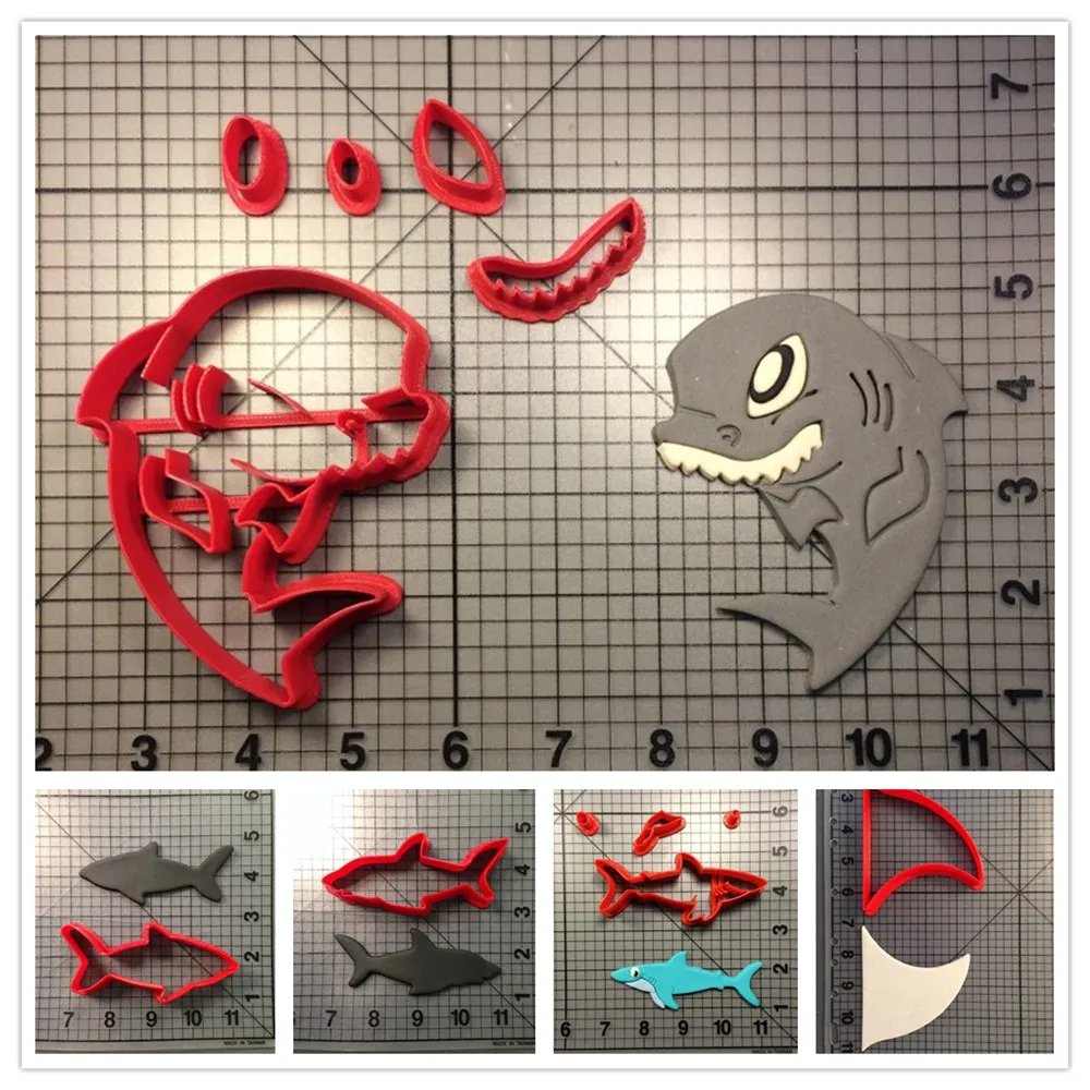 Oversea Shark Series Cookie Cutter Set Fondant Cupcale Top Cutter Made 3D Printed Cake Decoration Tools Kitchen Accessories
Oversea Shark Series Cookie Cutter Set Fondant Cupcale Top Cutter Made 3D Printed Cake Decoration Tools Kitchen Accessories