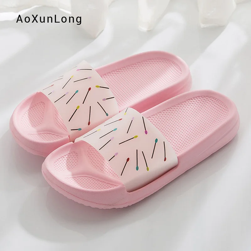 Summer Match Stem Flip-Flops Household Women Slippers Thick-soled bathroom Sandals Skid-proof Light Soft-sole Home Slides
Summer Match Stem Flip-Flops Household Women Slippers Thick-soled bathroom Sandals Skid-proof Light Soft-sole Home Slides