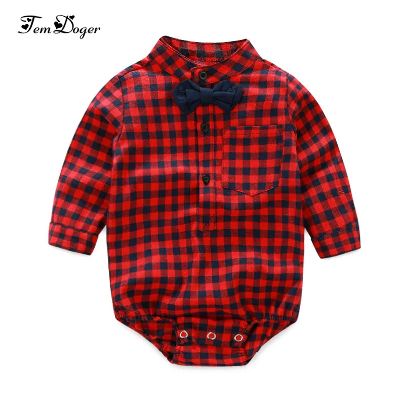 Tem Doger Spring Baby Boy Plaid Rompers Newborn Boys Gentleman Playsuit Infant Boy Long Sleeve Bowtie Jumpsuit Baby Outfits
Tem Doger Spring Baby Boy Plaid Rompers Newborn Boys Gentleman Playsuit Infant Boy Long Sleeve Bowtie Jumpsuit Baby Outfits