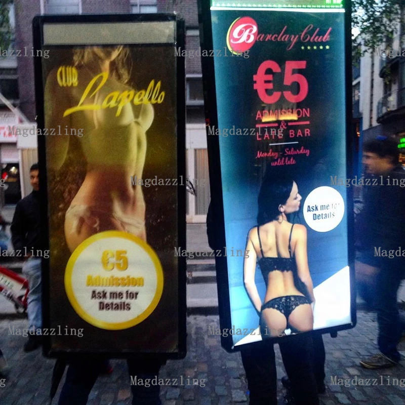 2PCS LED Walking Billboards Sign Outdoor Sidewalk Advertising Single Sided LED Backpack Display Boards With LED Message
2PCS LED Walking Billboards Sign Outdoor Sidewalk Advertising Single Sided LED Backpack Display Boards With LED Message