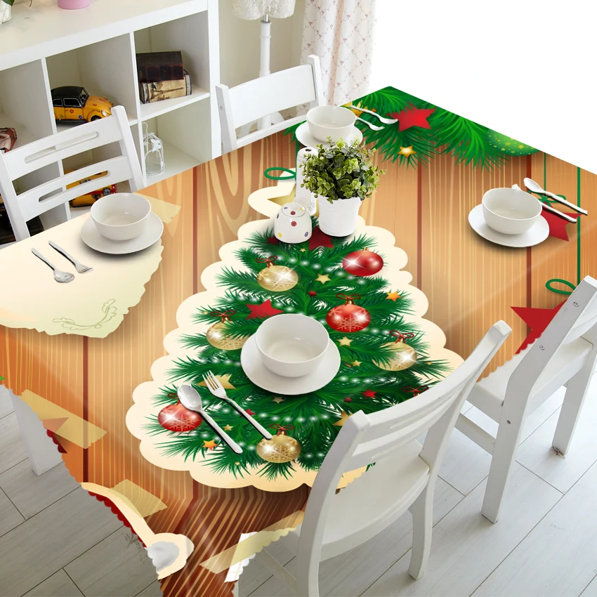 3D Christmas Tree Tablecloth Merry Christmas Bling Ball Pattern Waterproof Thicken Rectangular and Round Table Cloth for Wedding
3D Christmas Tree Tablecloth Merry Christmas Bling Ball Pattern Waterproof Thicken Rectangular and Round Table Cloth for Wedding
