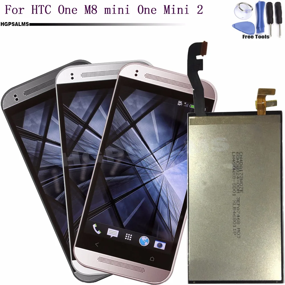 Для htc One Mini 2 M8 lcd сенсорный экран с рамкой для дисплей дигитайзер сборка +