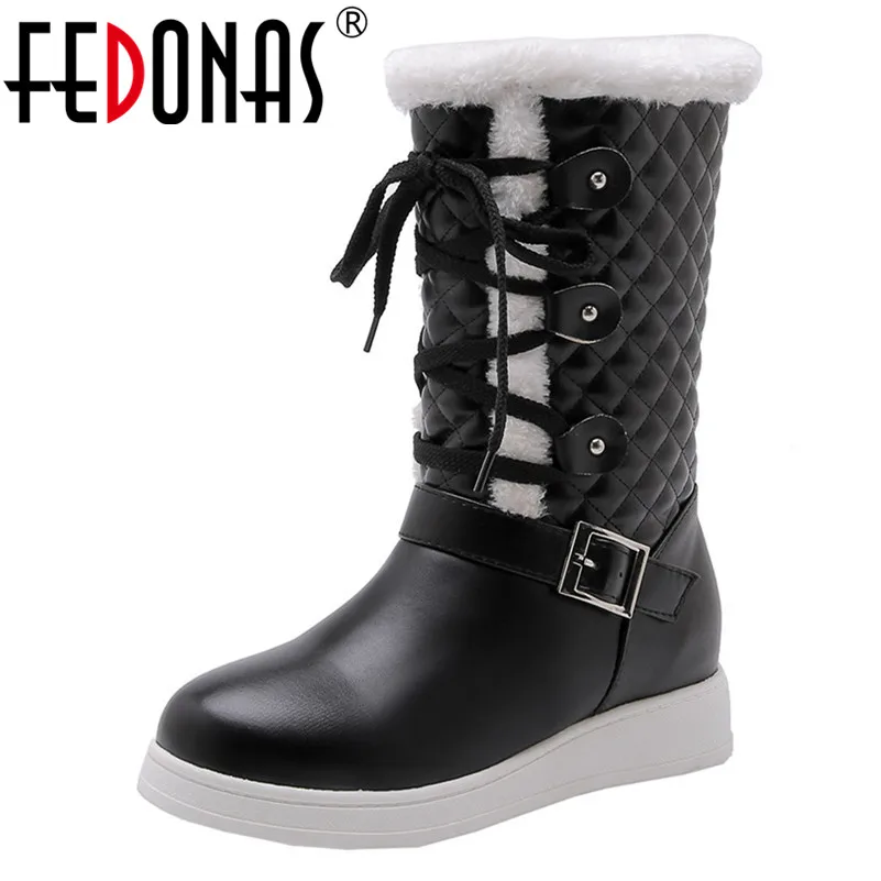 FEDONAS 2020 New Women Cross-tied Sweet Mid-calf Boots Party Casual Basic Platforms Shoes Woman Warm Winter Snow Boots for Women
FEDONAS 2020 New Women Cross-tied Sweet Mid-calf Boots Party Casual Basic Platforms Shoes Woman Warm Winter Snow Boots for Women