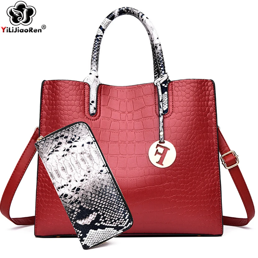 Luxury Crocodile Pattern Women Handbags Set Fashion Leather Crossbody Bags for Women Designer Large Capacity Tote Bag Sac A Main
Luxury Crocodile Pattern Women Handbags Set Fashion Leather Crossbody Bags for Women Designer Large Capacity Tote Bag Sac A Main