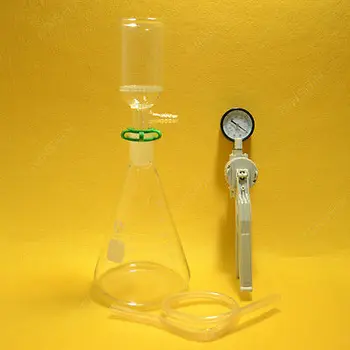 1000ml,Suction Filtration Kit,50mm Buchner Funnel,Glass Flask,Vacuum Pump
1000ml,Suction Filtration Kit,50mm Buchner Funnel,Glass Flask,Vacuum Pump