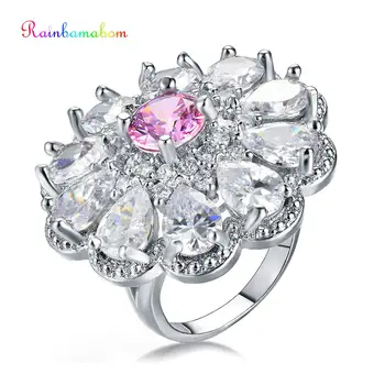 Rainbamabom Luxury 925 Solid Sterling Silver Sapphire Wedding Engagement White Gold Flower Ring Fine Jewelry Gifts Wholesale
Rainbamabom Luxury 925 Solid Sterling Silver Sapphire Wedding Engagement White Gold Flower Ring Fine Jewelry Gifts Wholesale