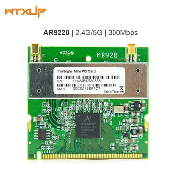 MB92M AR9220 802.11a/b/g/n Dual band 300M Mini PCI Wireless WiFi Wlan Card 2.4Ghz 5Ghz 300Mbps Network Adapter
MB92M AR9220 802.11a/b/g/n Dual band 300M Mini PCI Wireless WiFi Wlan Card 2.4Ghz 5Ghz 300Mbps Network Adapter