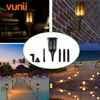 Solar Flame Lights,Flickering Flames Torch LED Solar Powered Landscape Outdoor Lighting for Wall Mounted Garden Patio Lamp
Solar Flame Lights,Flickering Flames Torch LED Solar Powered Landscape Outdoor Lighting for Wall Mounted Garden Patio Lamp