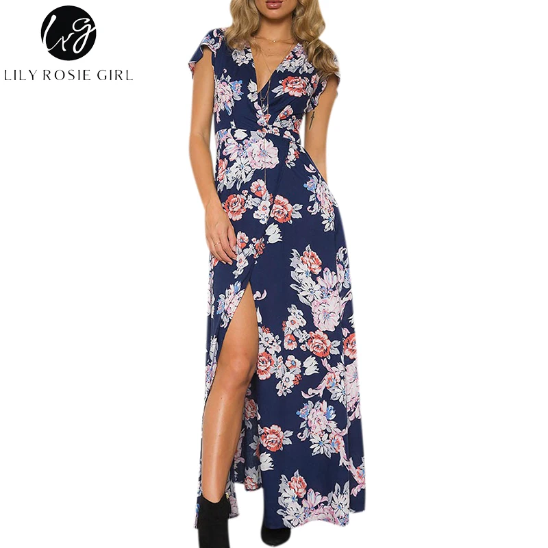 Lily Rosie Girl Deep V Neck Boho Floral Print Dress Women Short Sleeve Summer Beach Sexy Party Split Maxi Long Dresses Vestidos
Lily Rosie Girl Deep V Neck Boho Floral Print Dress Women Short Sleeve Summer Beach Sexy Party Split Maxi Long Dresses Vestidos