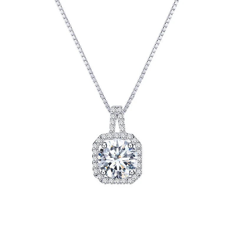NEW Trendy 100% 925 Silver Necklace Gleaming Zircon Square Drilling Pendant Suit Japan and South Korea Clavicle Chain Women
NEW Trendy 100% 925 Silver Necklace Gleaming Zircon Square Drilling Pendant Suit Japan and South Korea Clavicle Chain Women