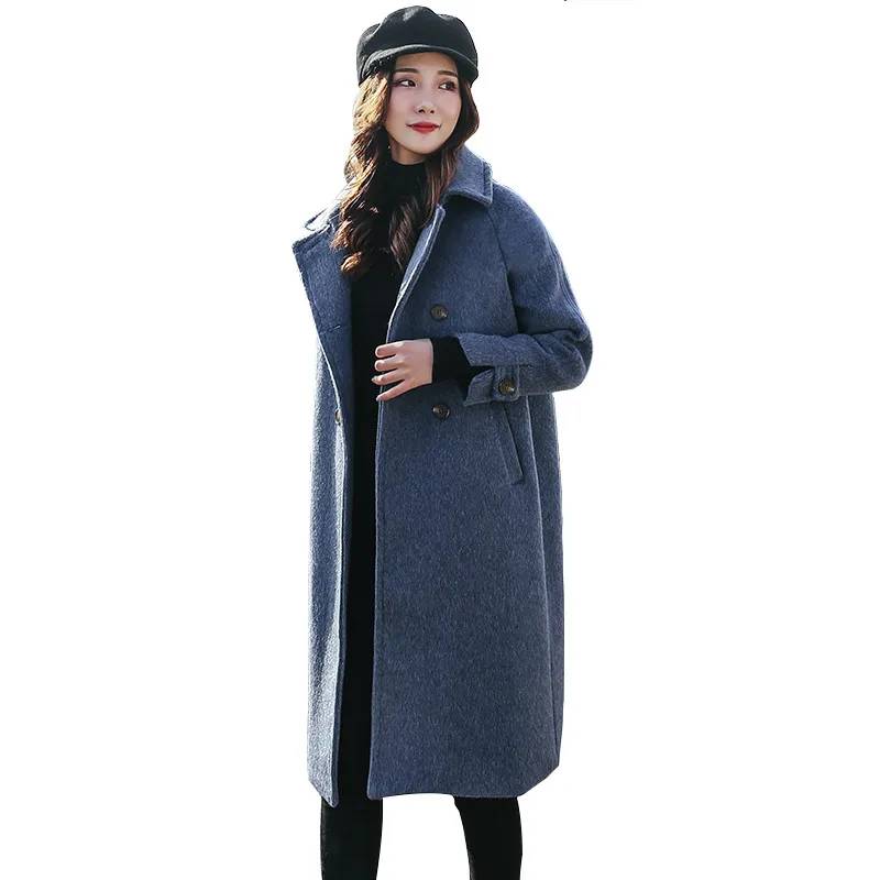 Women Wool Blends Coats Winter Thicken Warm Woolen Overcoat Ladies Long Sleeve Jacket Solid Color Outwear Elegant Casaco H375
Women Wool Blends Coats Winter Thicken Warm Woolen Overcoat Ladies Long Sleeve Jacket Solid Color Outwear Elegant Casaco H375